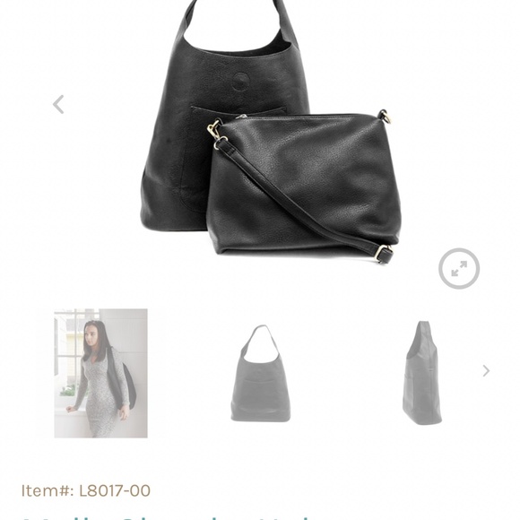 NWT Joy Susan Molly Slouchy Hobo Handbag in Black